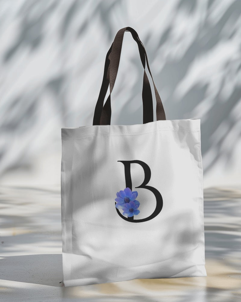 Custom Initial Tote Bag